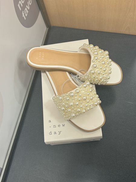 Don’t leave Target without hitting “add to cart” these pearl sandals are a DREAM! 2024 brides imagine dancing the night away in these 😍 

They’re less than $30 and also a perfect way to elevate a t-shirt dress. 

#LTKshoecrush #LTKfindsunder50 #LTKstyletip