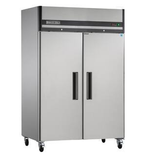 MXCR-49FDHC 53.9" Double Door Reach-In Refrigerator, Top Mount with 49 cu. Ft Storage, Stainless Steel | The Home Depot