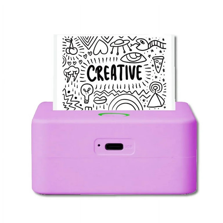 Wireless Mini Portable Thermal Printer Label Maker, Paper Included for Android and iOS Phone, Pur... | Walmart (US)
