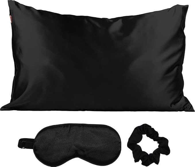 Amazon.com: Kitsch Satin Sleep Set | Softer Than Silk pillowcase and eyemask set - Includes 1 Sat... | Amazon (US)