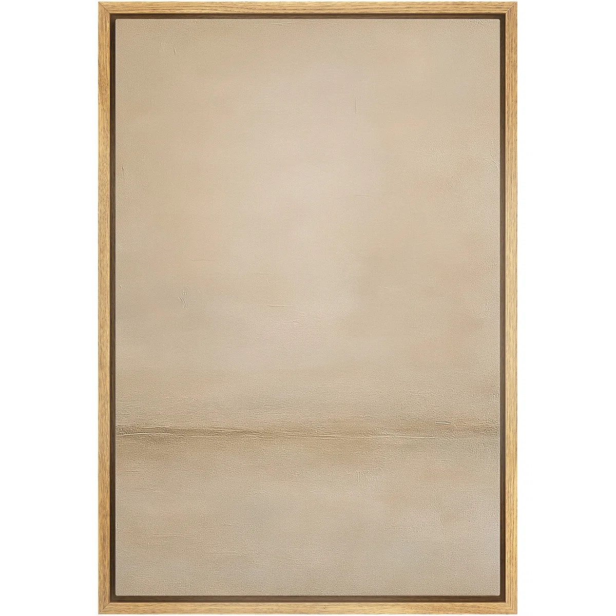 Soft Beige Horizon Minimal Abstract Neutral Wall Decor \u2013 Pictures Framed Canvas Print Wall A... | Wayfair North America