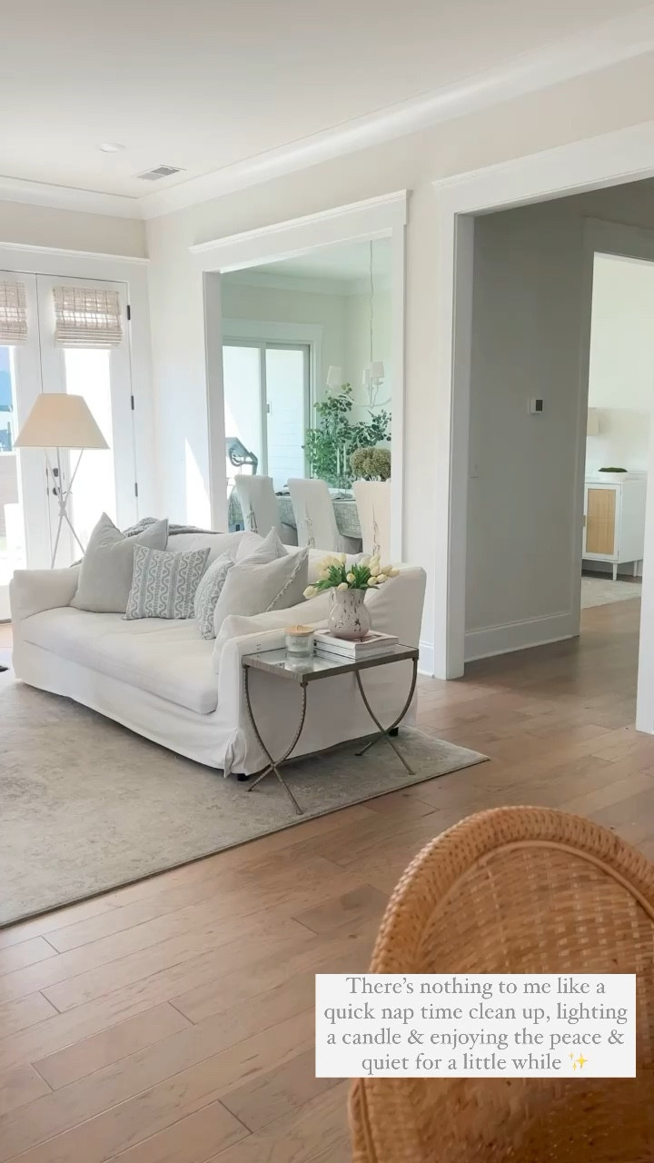 Installed more of my favorite cordless whitewash blinds in the living room yesterday & I can’t get over how much cozier this room feels - instantly! Kicking myself for not doing this 2 years ago when we moved in! ✨

•Glass & Gold side table is a home goods find years ago.
•Couch is Ikea Farlov (has been discontinued)

#LTKhome #LTKxPrime #LTKSeasonal