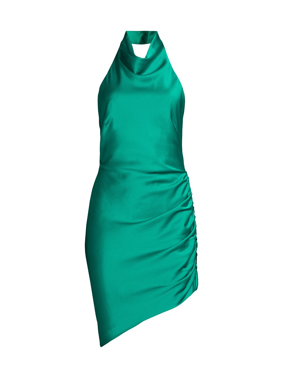 Women's Satin Halter Cowlneck Minidress - Exotic Jade - Size 10 | Saks Fifth Avenue