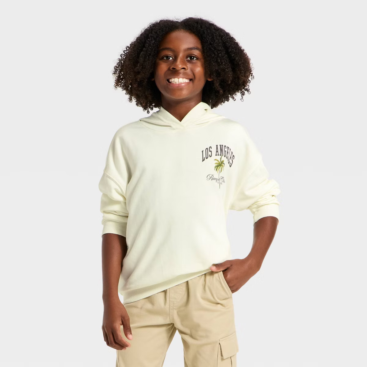 Grayson Threads Kids Boys' Oversized Hooded Sweatshirt - Off-White | Target