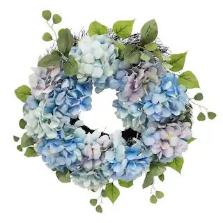 24" Blue & Purple Hydrangea Wreath by Ashland® | Michaels Stores