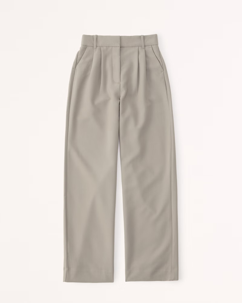 Curve Love A&F Sloane Tailored Pant | Abercrombie & Fitch (US)