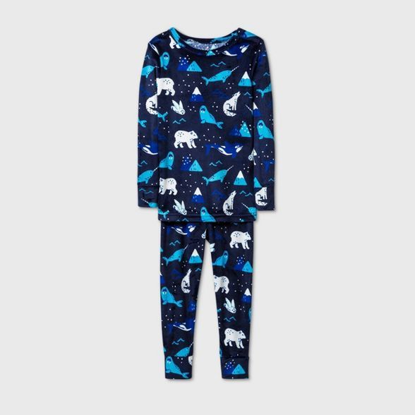 Toddler Boys' 2pc Snuggly Soft Pajama Set - Cat & Jack™ Blue | Target
