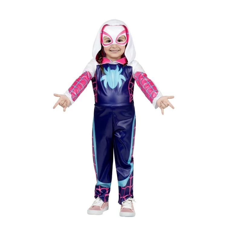 MARVEL Ghost-Spider Official Toddler Halloween Costume 3T-4T - Premium Quality Hooded Jumpsuit an... | Walmart (US)