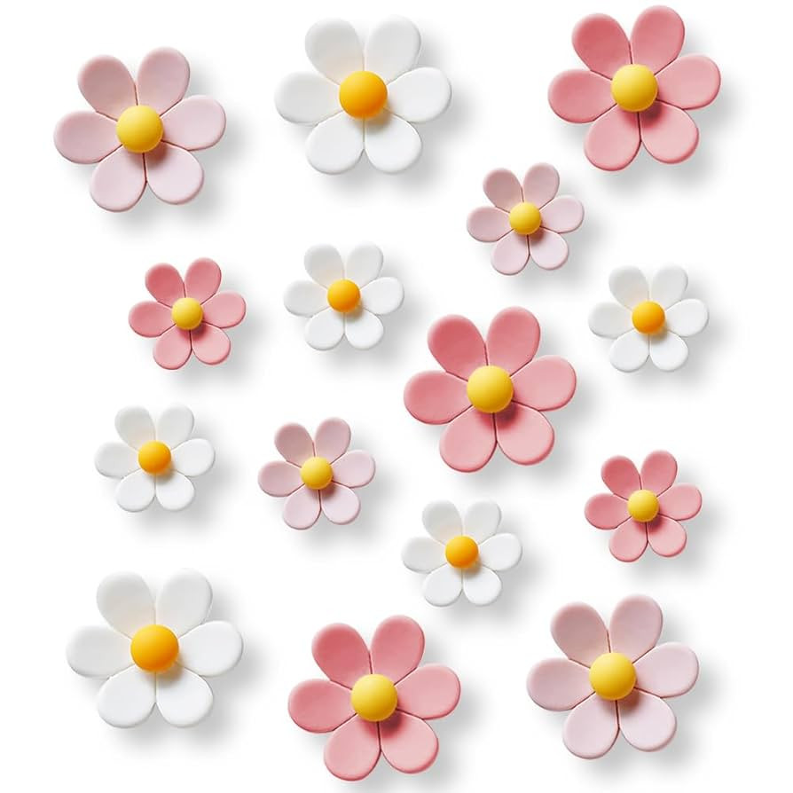 18 pcs - Cute Flower Magnet, Girl Pink Magnet for Fridge and Locker, Whiteboard, and Decoration... | Amazon (US)