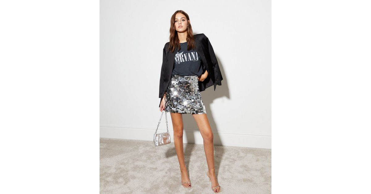 Silver Sequin Mini Skirt
						
						Add to Saved Items
						Remove from Saved Items | New Look (UK)