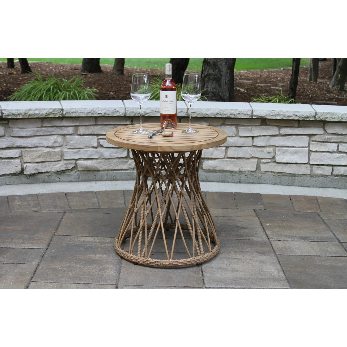 Round Metal Outdoor Side Table , 21.5'' in. W 21.5'' in. D | Wayfair North America