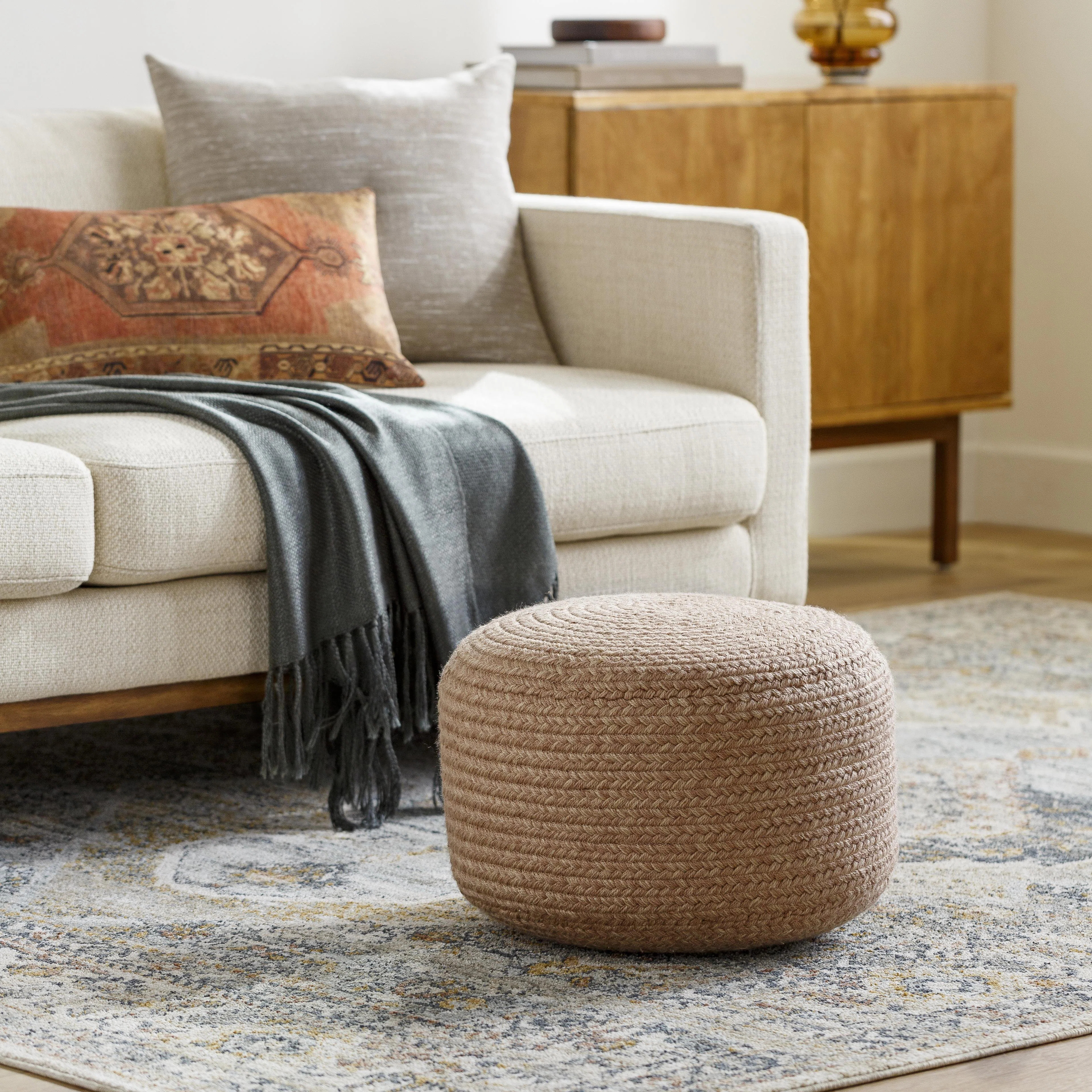 Braithwaite Upholstered Pouf | Wayfair North America
