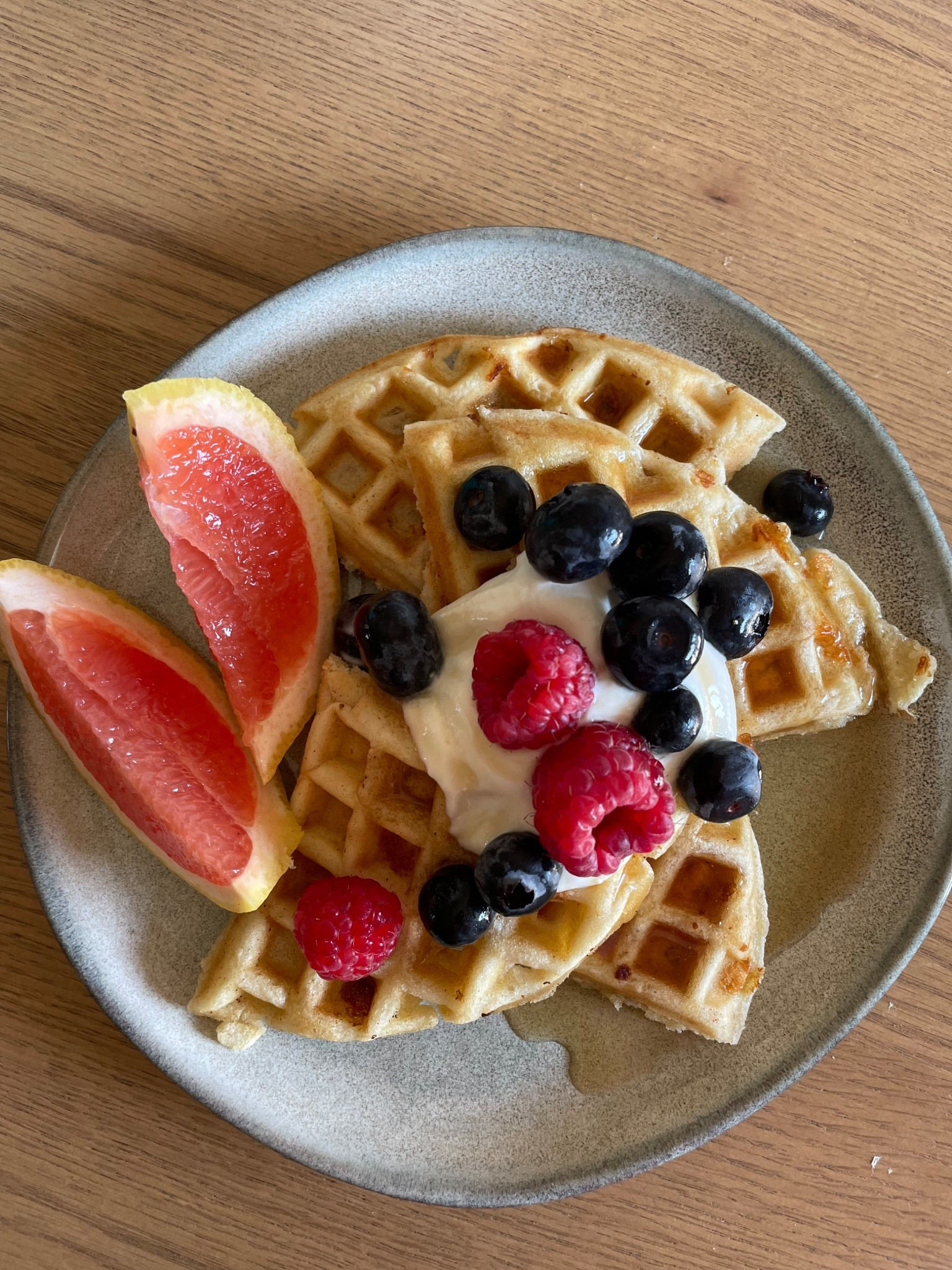 Belgian waffle recipe 🧇 🫐 

Ingredients:
▢ 2 cups all-purpose flour
▢ 4 tablespoons granulated sugar
▢ 4 teaspoons baking powder
▢ ½ teaspoon salt
▢ 2 eggs
▢ 1½ cups milk, (I used 2%)
▢ 6 tablespoons unsalted butter, melted
▢ 1 teaspoon vanilla bean paste, (or vanilla extract)

Just mix up all the ingredients, and add 1/3 cup of batter to a sprayed or buttered waffle iron. Cook with waffle maker time or at least 4 to 5 minutes per waffle. Let it cool for about 5 minutes after cooking and serve with maple syrup, butter, berries, and homemade whipped cream! 

#easybreakfast #quickbreakfast #brunch #recipes #home #stainlesssteel #wafflemaker #belgianwaffle #motherhood #momlife #inspo #brunchideas 


#LTKHome