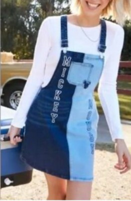 Disney Her Universe Mickey Mouse Denim Overall Dress | eBay US