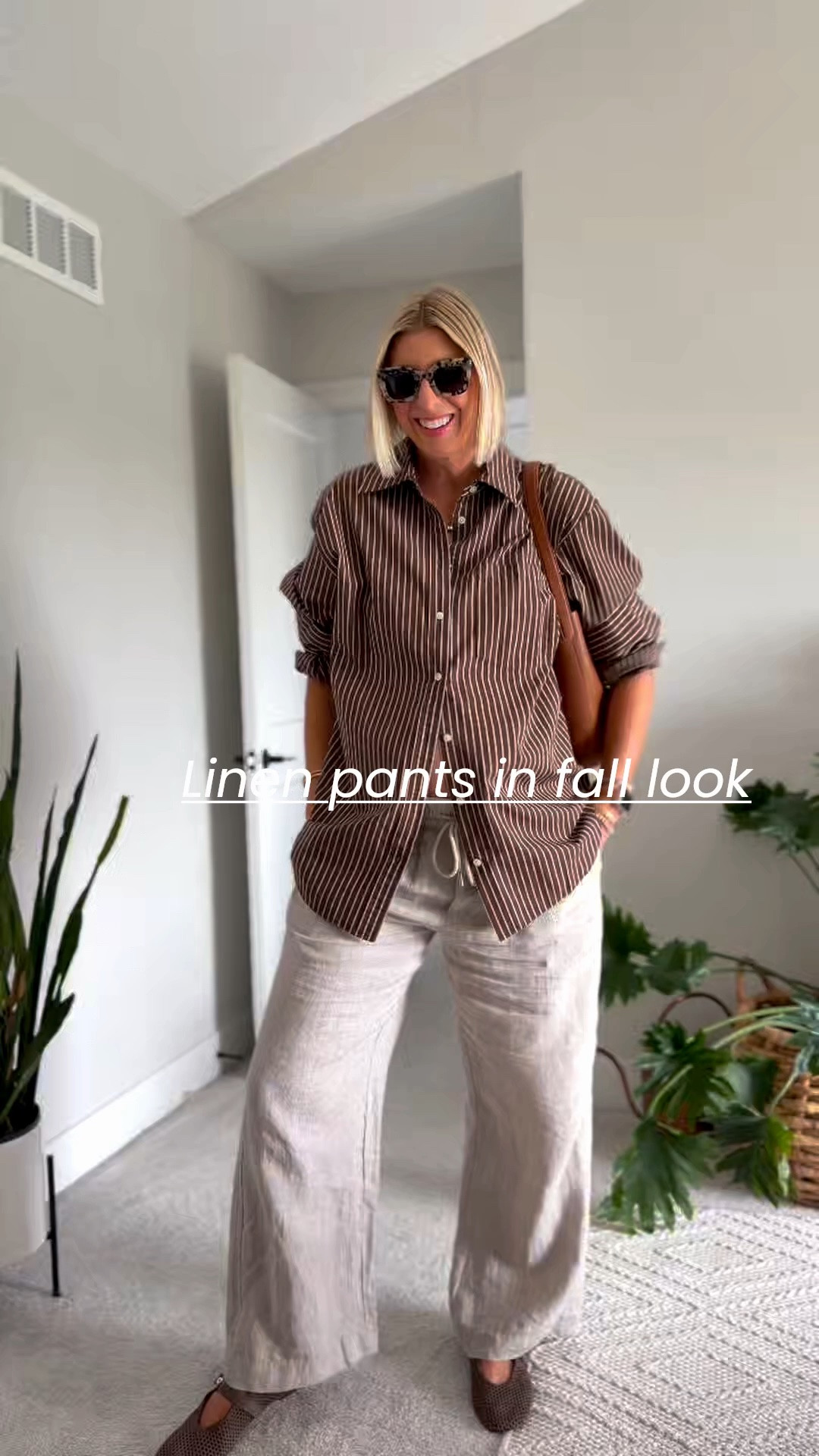 These linen wide leg pants are perfect for now & into early fall. Paired with a new Gap shirt in chocolate brown + statement flats makes the perfect easy uniform for school drop off- then off to work or errands.

#LTKmomlife #LTKOver40 #LTKSeasonal