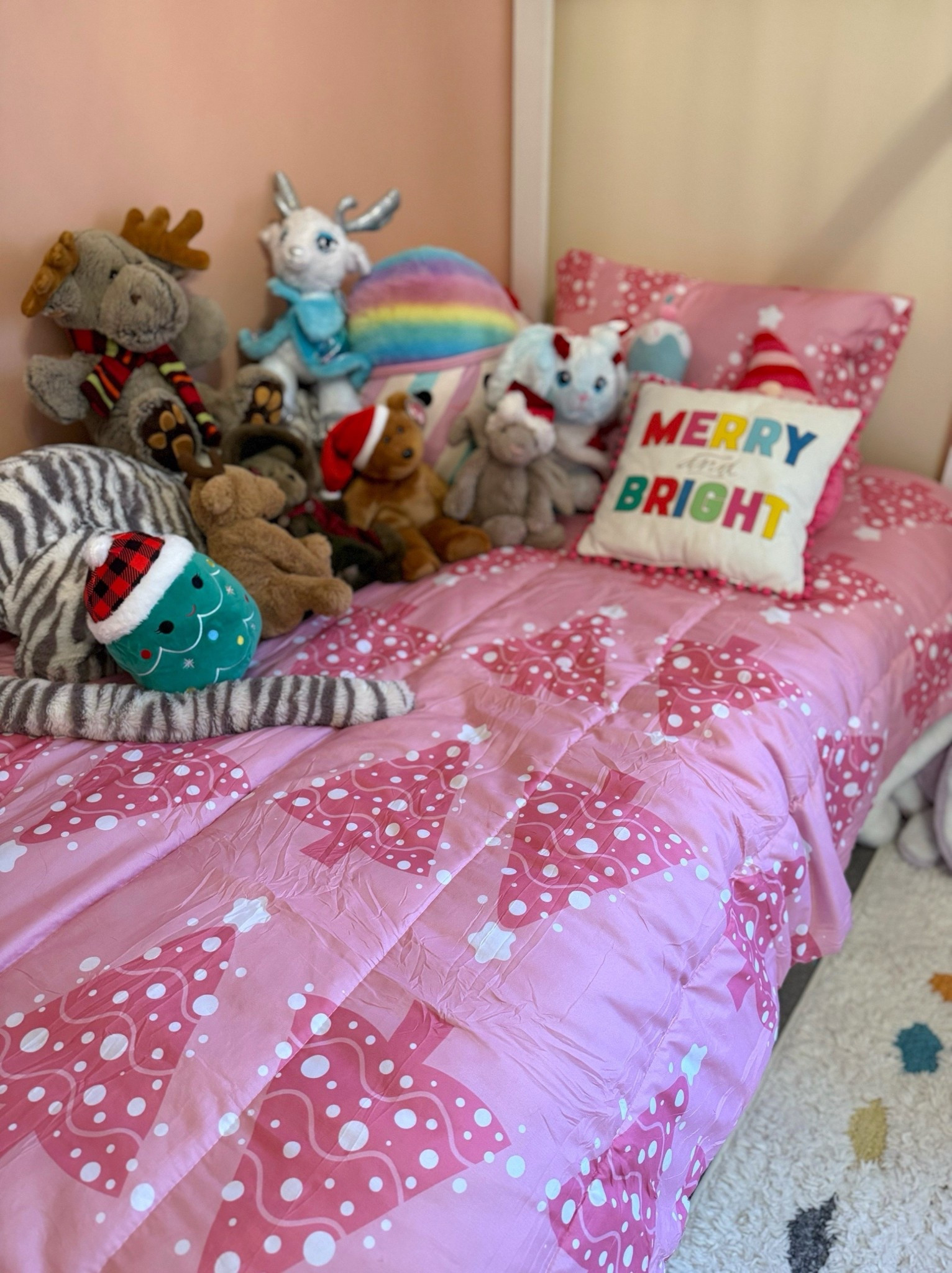 Evie’s pink Christmas comforter. We got this to add a layer in the winter- but it’s not too Christmasy so we plan to use through February to keep her warm! 

#LTKdayinmylife #LTKFindsUnder50 #LTKHoliday