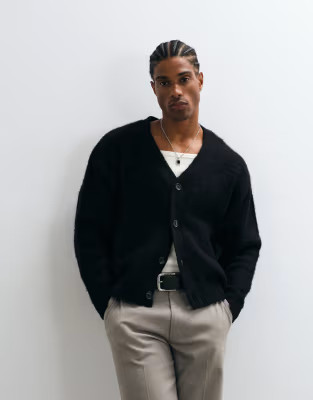 Cotton On button down boxy cardigan in black | ASOS (Global)