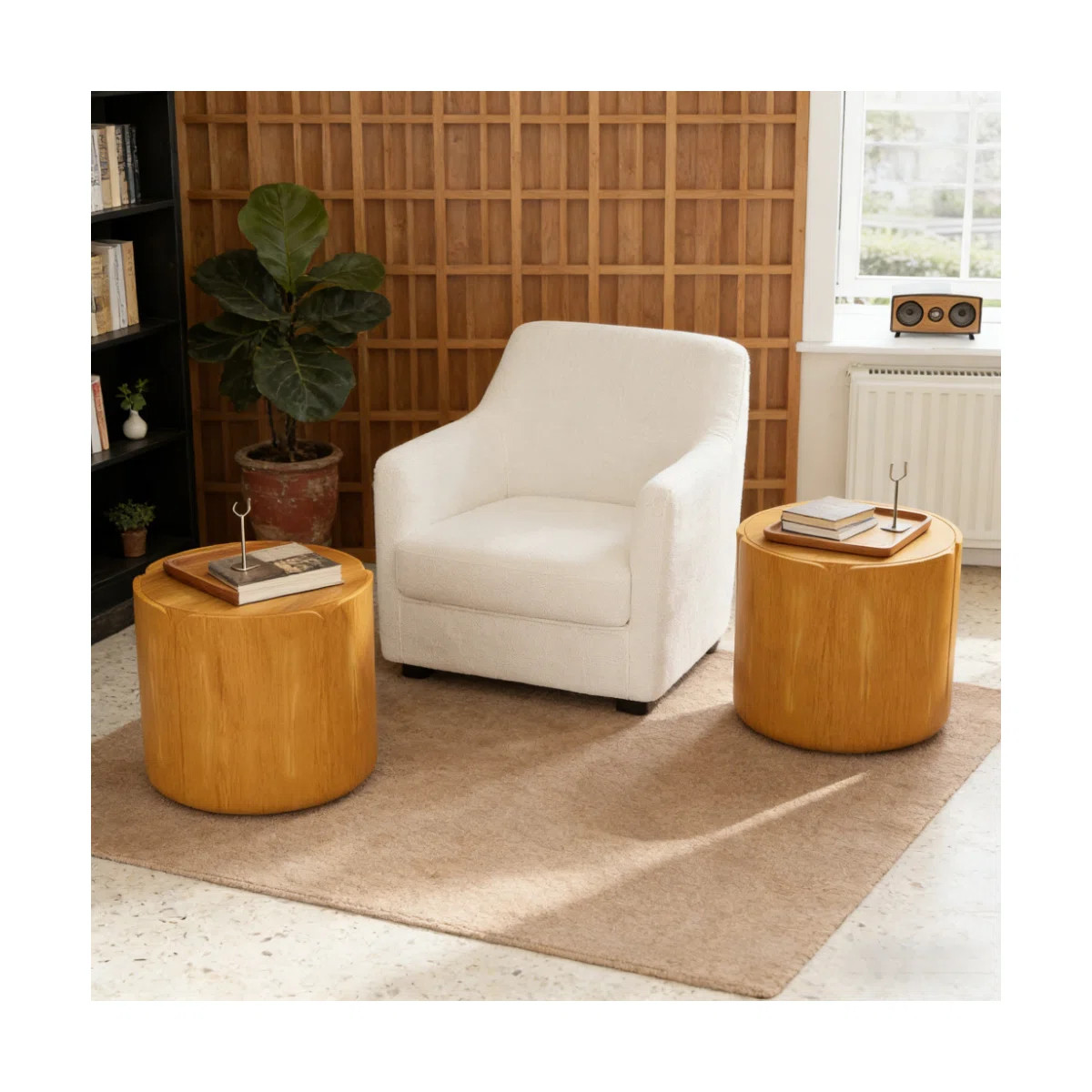 19.29"H Round Outdoor Indoor Side Table Set | Wayfair North America