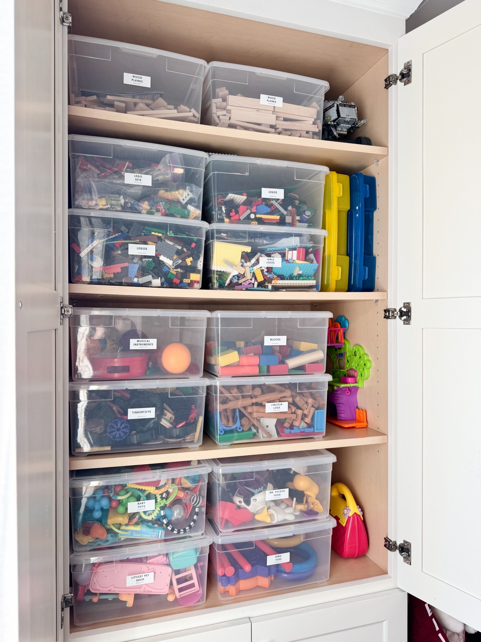Easy Toy Cabinet Organization! 

#LTKFamily #LTKHome #LTKKids