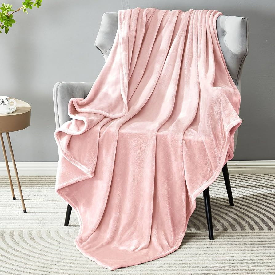 DREAMNINE Soft Plush Fuzzy Fleece Throw Blanket for Couch Sofa Chair 50" x 60", Decorative Solid ... | Amazon (US)