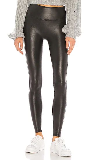 SPANX Petite Faux Leather Legging in Black from Revolve.com | Revolve Clothing (Global)