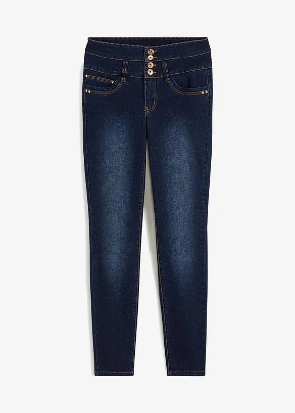 High Waist Skinny-Jeans mit langer Knopfleiste | Bonprix DE