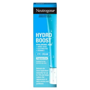 Neutrogena Hydro Boost Hydrating Eye Cream Hyaluronic Acid, Vitamin E, Amino Acids, Electrolytes | Boots.com