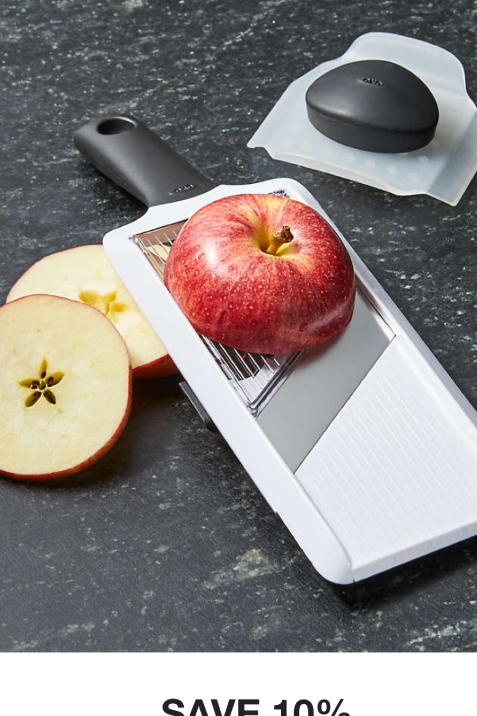 Mandolin! Used to make apples pancakes and chips in the oven. 