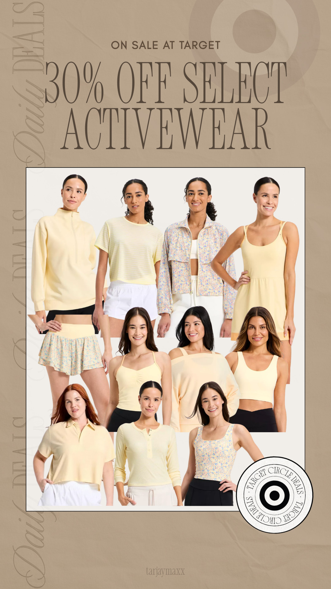 30% off of so many cute light yellow pieces at Target. Such a pretty color for spring and perfect for workouts, Pilates, walks, or just easy athleisure outfits. 
spring outfits 2026, date night outfits, vacation outfits beach, easter basket stuffers, easter dress women, st patricks day outfit women, spring dresses, work outfits, plus size fashion, spring break outfits
target activewear, workout sets, pilates outfits, athleisure outfits, spring activewear 

 #LTKgrwm #LTKootd #LTKActive