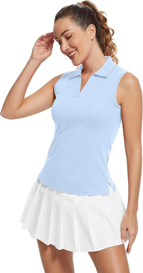 MathCat Women's Sleeveless Golf Shirts UPF 50+ Quickly Dry Tennis Polo Lightweight Sports Athleti... | Amazon (CA)