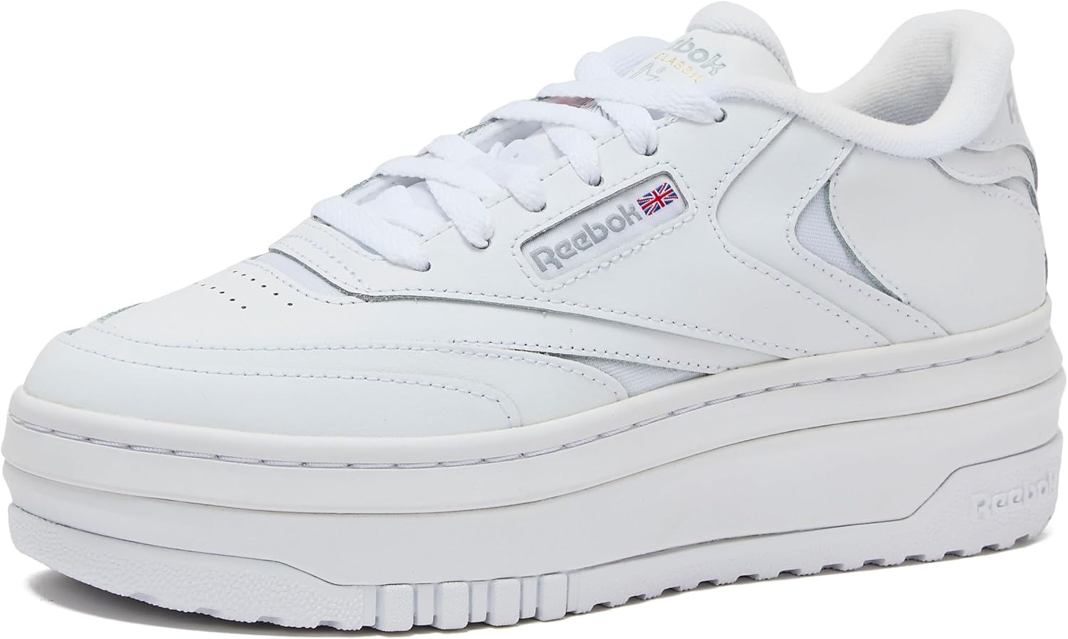 Reebok Club C Extra Platform Sneakers for Women - White Casual Tennis Women's Fashion Sneakers - Womens Shoes Size 5 to 11 | Amazon (US)