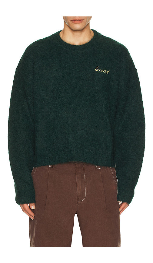Bound Dexter Cropped Alpaca Knit Sweater in Dark Green. Size M. Also in S, XL/1X. | Revolve Clothing (Global)