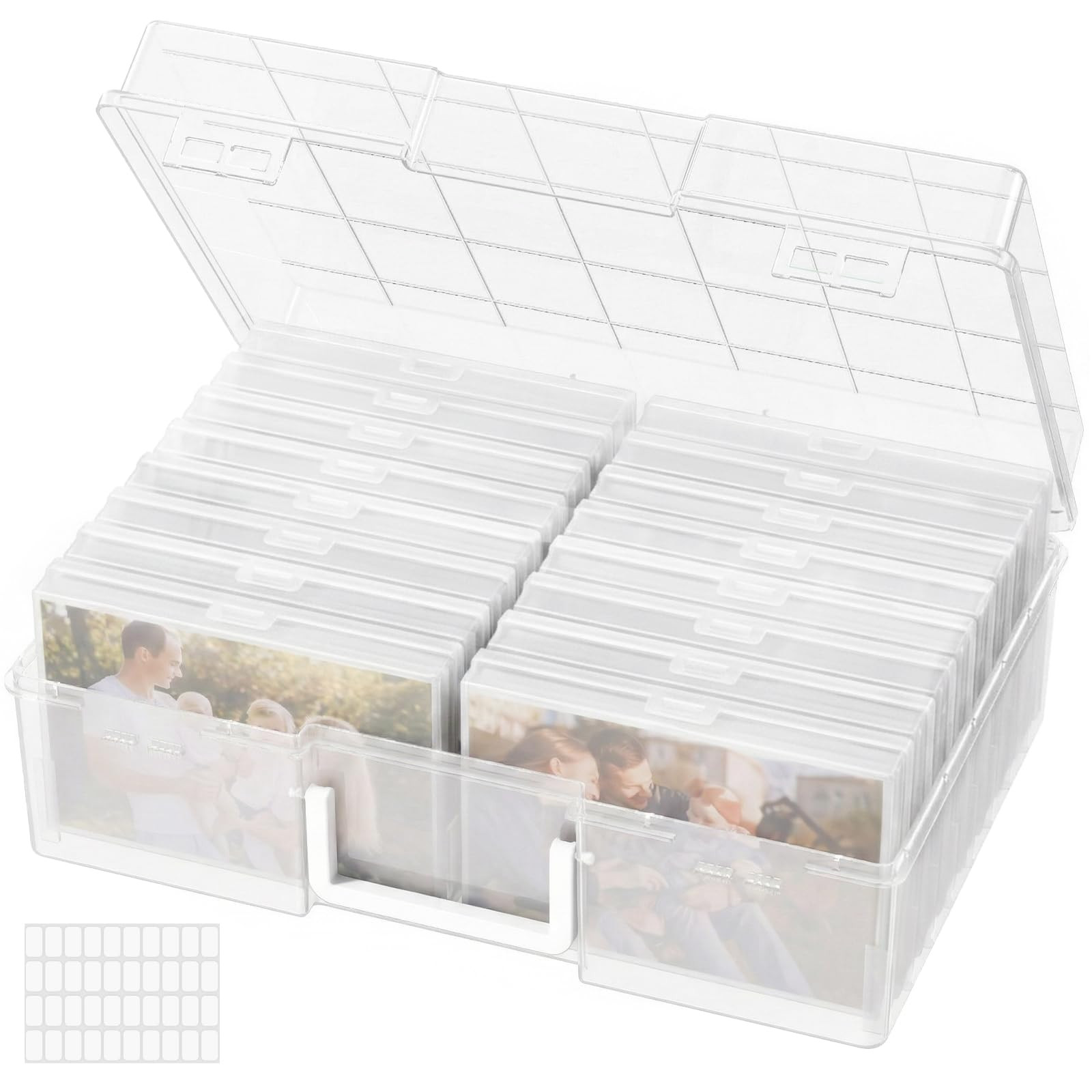 Lifewit 4x6 Photo Storage Box, 16 pcs Inner Photo Case with Lids, Clear Photo Organizers with 1 S... | Amazon (US)
