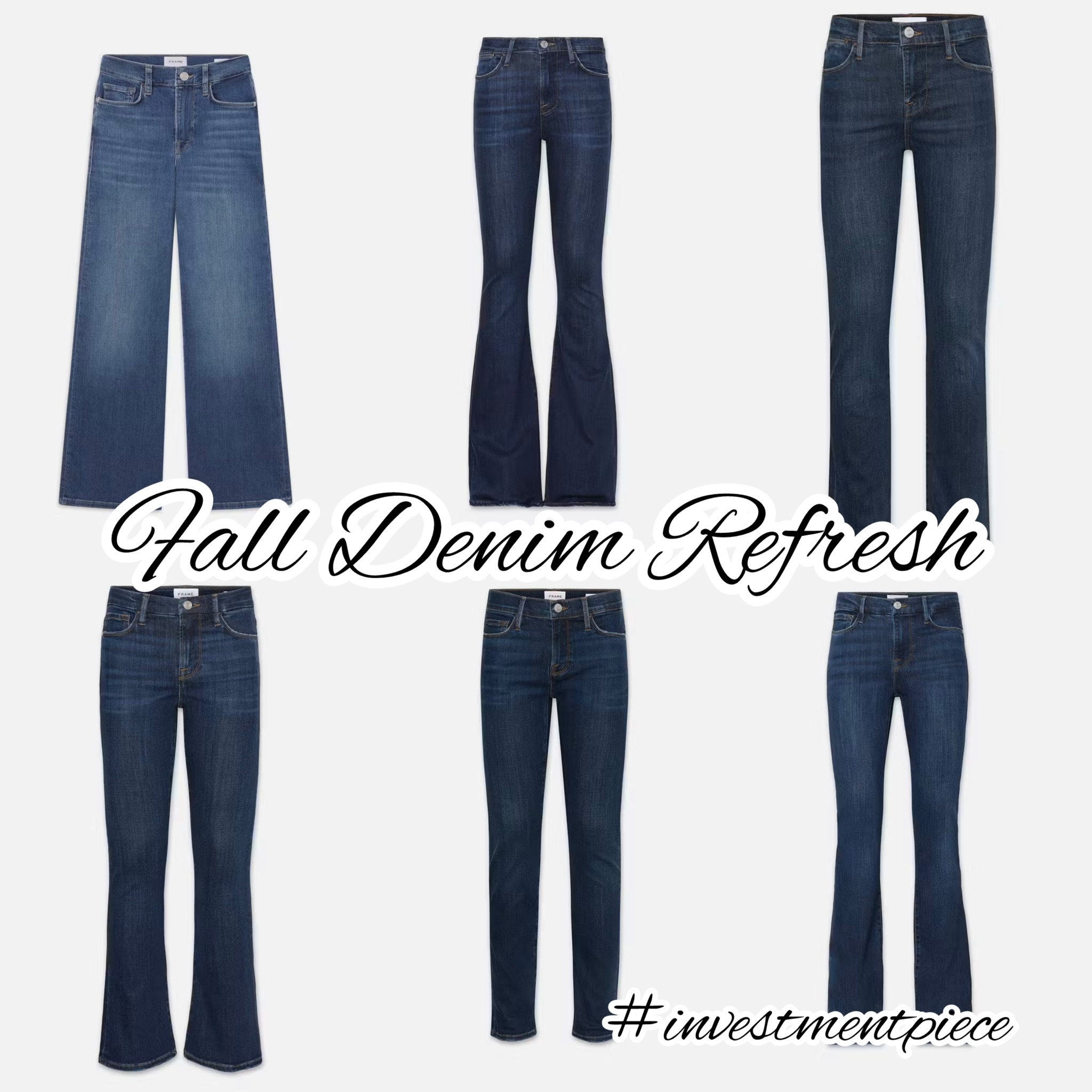 It’s @frame #friendsandfamily sale (get 25% off no code needed) and it’s a great time to stock up on classic cuts in on trend dark washes- here are what I’m loving! #investmentpiece 

#LTKStyleTip #LTKSaleAlert #LTKSeasonal