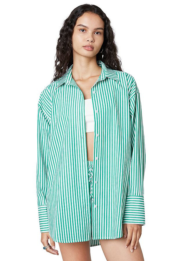 NIA | Leon Shirt - Kelly Stripe | The Lobby