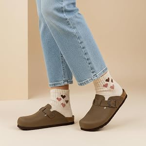 CUSHIONAIRE Hana Vegan Suede Clogs for Women, Cork Footbed Potato Shoes | Amazon (US)