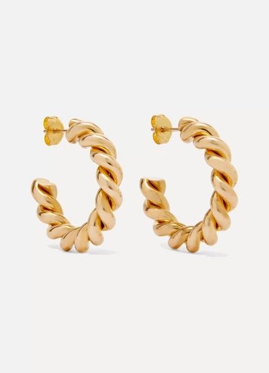 Mella gold-tone hoop earrings | NET-A-PORTER (US)