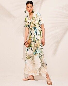 Tropical-Print Kimono-Style Maxi Dress | Chico's