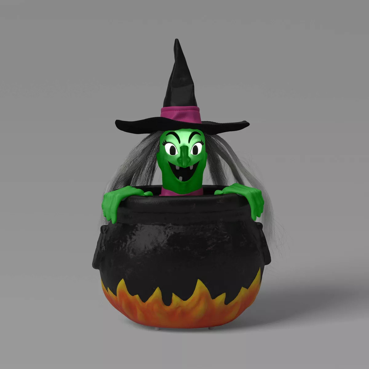 18" Rising Witch Cauldron Halloween Decorative Prop Black - Hyde and EEK! Boutique™ | Target