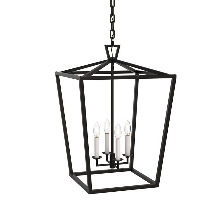 Anover Large Lantern Pendant, Matte Black | Lights.com