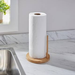 Bamboo Paper Towel Holder | The Home Depot