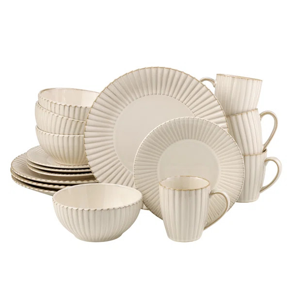 Olivia 16 Piece Stoneware Dinnerware Set - Service for 4 | Wayfair North America
