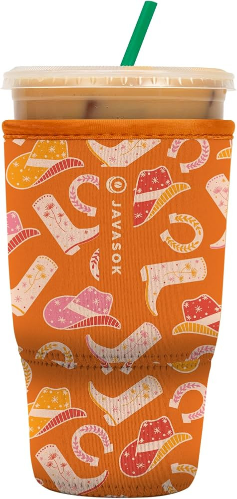 Sok It Java Sok Iced Coffee & Cold Soda Insulated Neoprene Cup Sleeve (Cowgirl Couture, Large: 30... | Amazon (US)