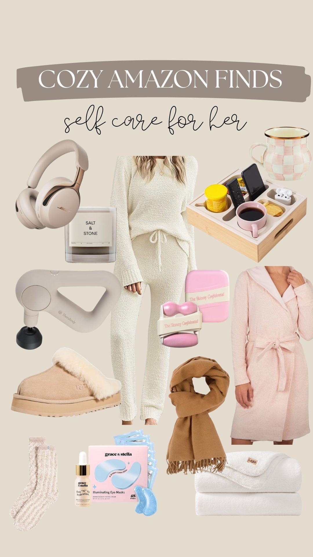 Cozy Amazon Finds: Self Care for Her

Self care, health, wellness, cozy, cold weather, homebody, slippers, massage, scarf, lounge, robe, fleece, tray, mug, candle, headphones, face roller, ice roller, movie night, cozying up 

#LTKFindsUnder50 #LTKselfcare #LTKBeauty