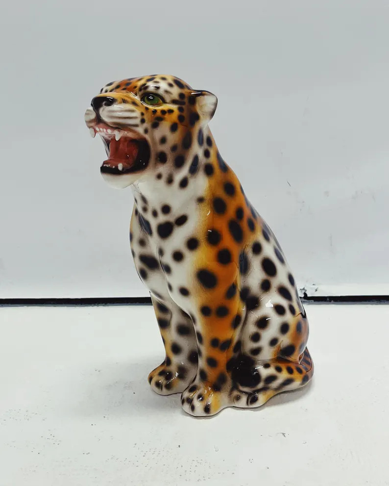 Ceramic Leopard Sculpture - Etsy | Etsy (Global)
