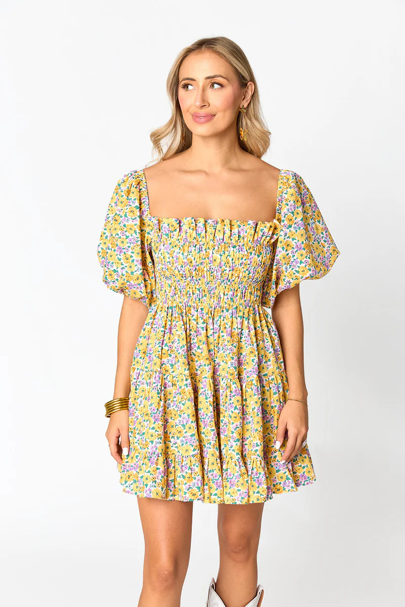 BuddyLove | Spencer Puff Sleeve Mini Dress | Sunny Hunny | BuddyLove