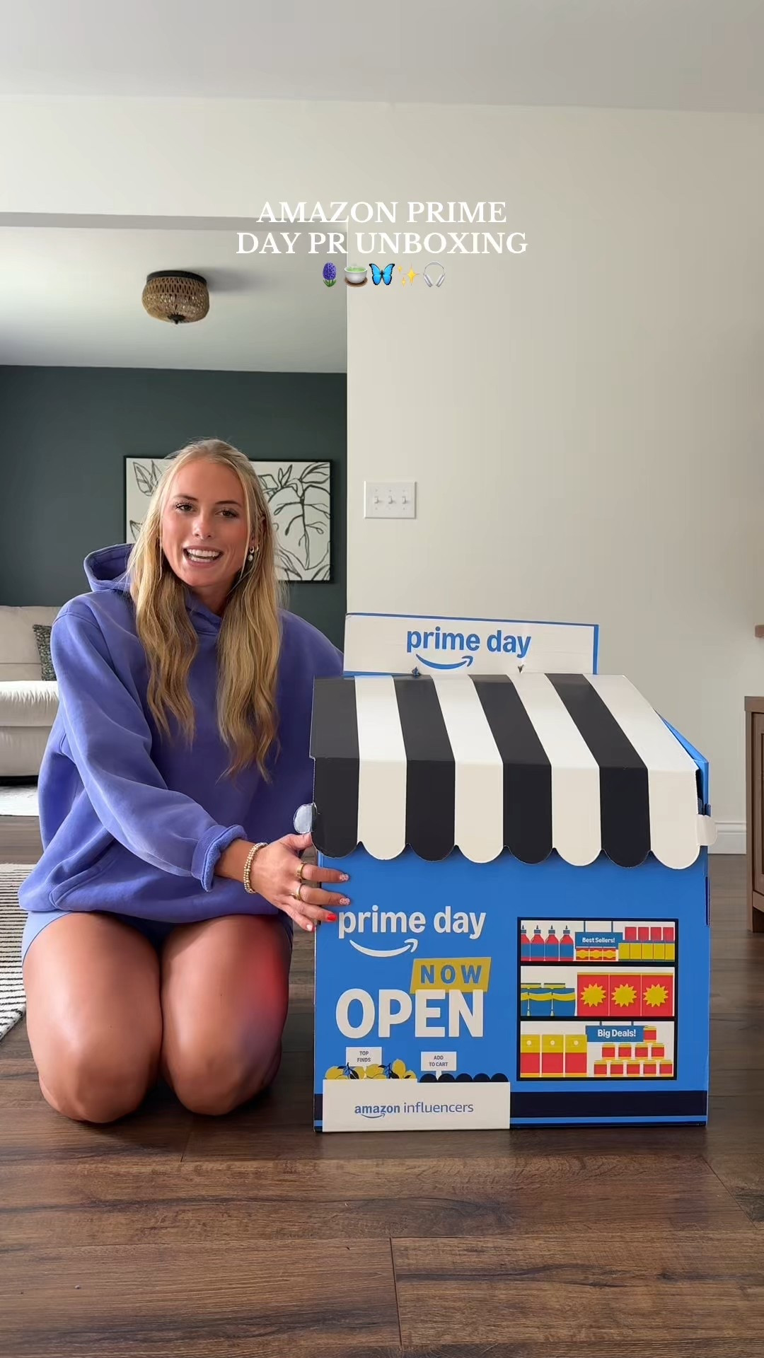 Prime Day PR haul 🧚🏼‍♀️✨🦋🪻 the hoodie I’m wearing is also on sale :) thank you so much Amazon!!! 