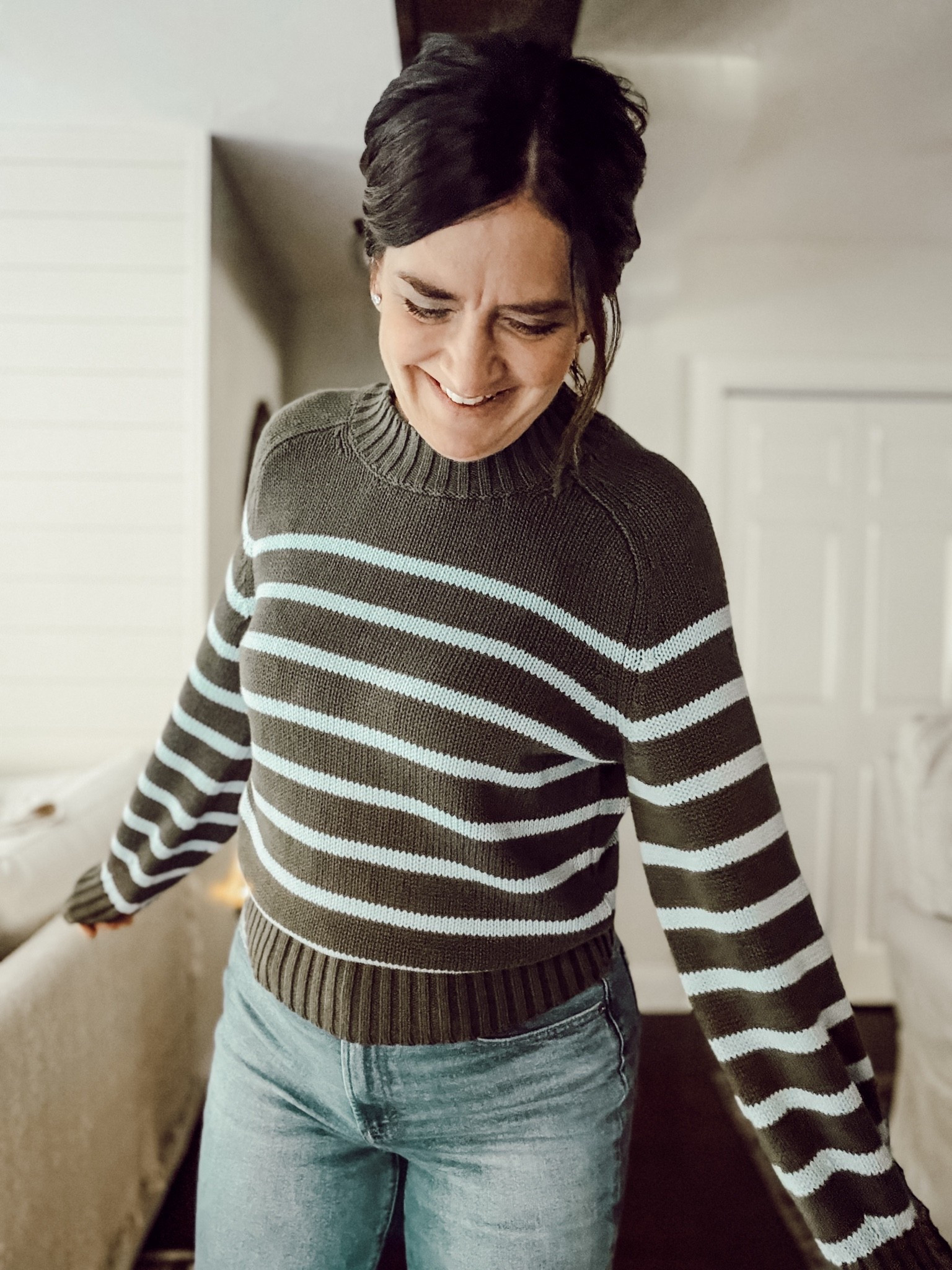 Cozy sweater for a cool fall day.