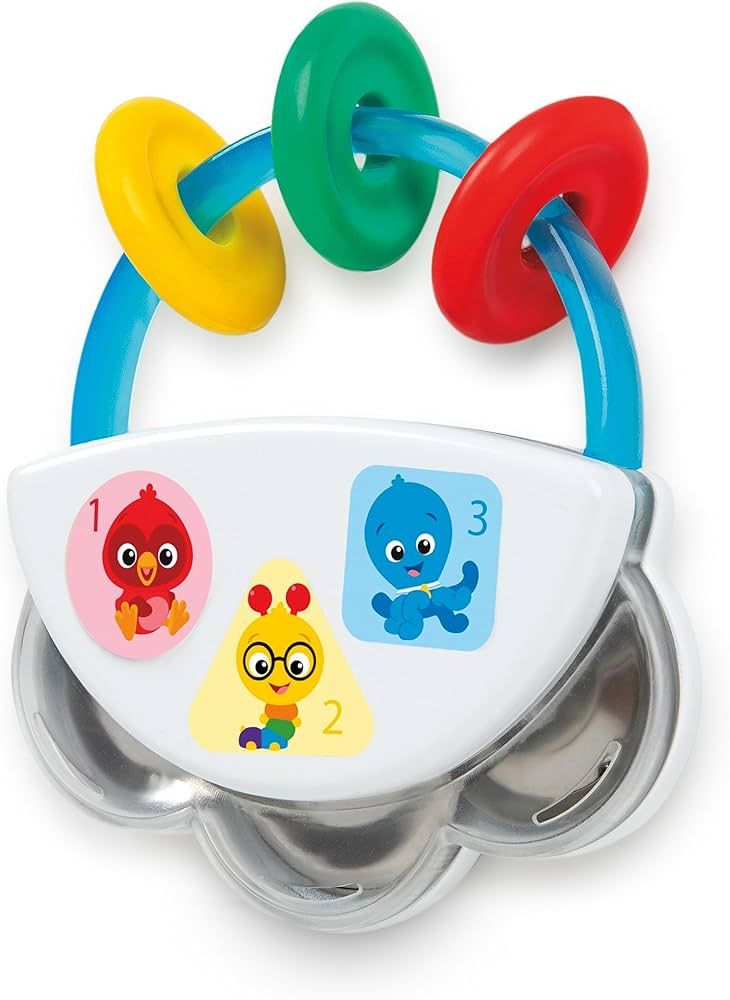 Baby Einstein Tiny Tambourine Musical Toy & Rattle, BPA Free, Take Along, Age 3 Months+ | Amazon (US)