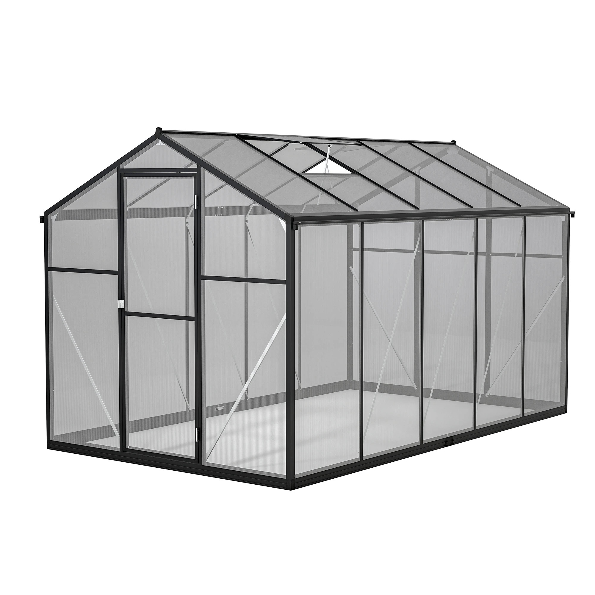 Iseryn 10-ft L x 6-ft W x 6-ft H Black Greenhouse Large | HG505S9 | Lowe's
